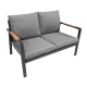 Zestaw Meble Ogrodowe Aluminiowe Sofa Dwa Fotele Stolik 201458